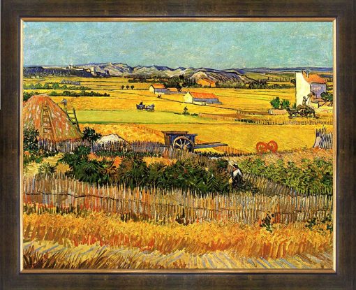 "Harvest at La Crau with Montmajour in the Background" Ван Гог №21312