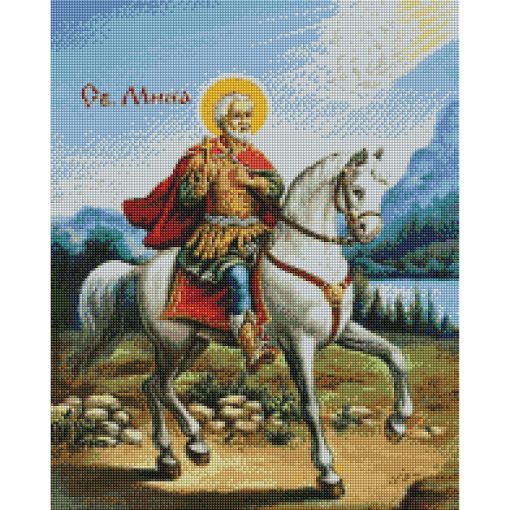 Диамантен Гоблен с Рамка "Свети Мина" - 40 x 50 см, Квадратни мъниста - Image 2