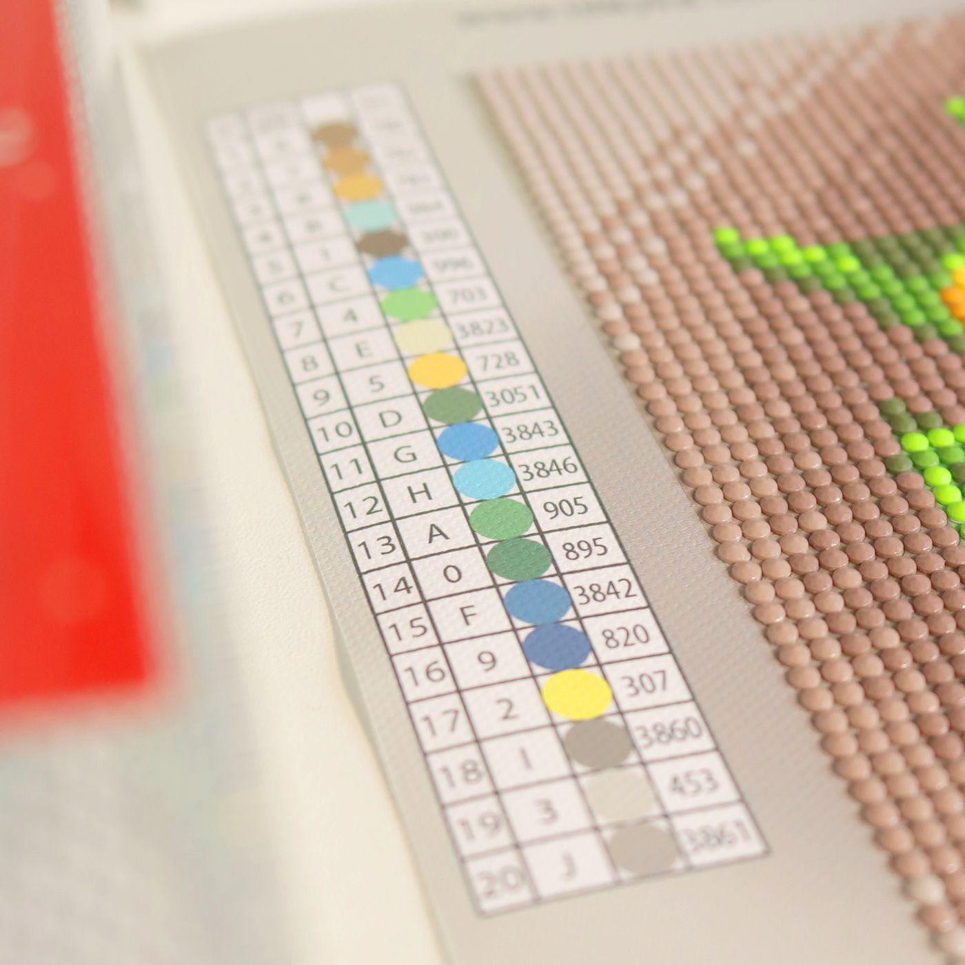 Диамантен Гоблен с Рамка "Слънчогледи" - 40 x 40 см, Кръгли мъниста - Image 2