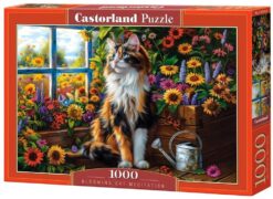 Пъзел Castorland 1000 части - Котешка медитация сред цветя