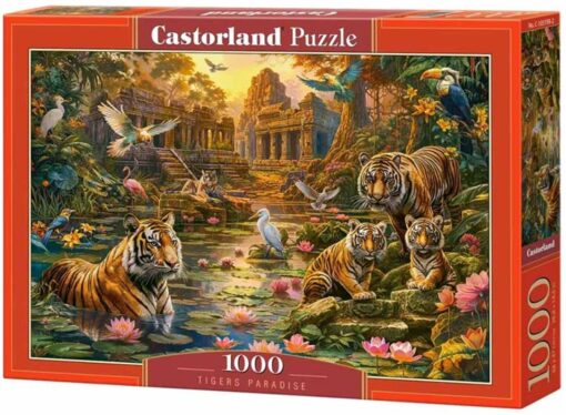 Пъзел Castorland 1000 части - Рай на тигрите
