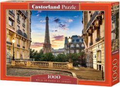 Пъзел Castorland 1000 части - Разходка в Париж по залез