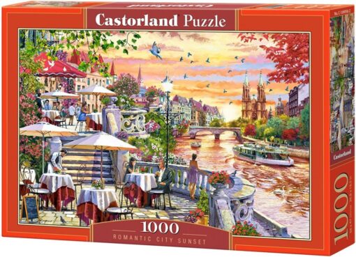 Пъзел Castorland 1000 части - Романтичен градски залез