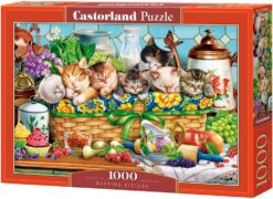 Пъзел Castorland 1000 части - Задрямали котенца