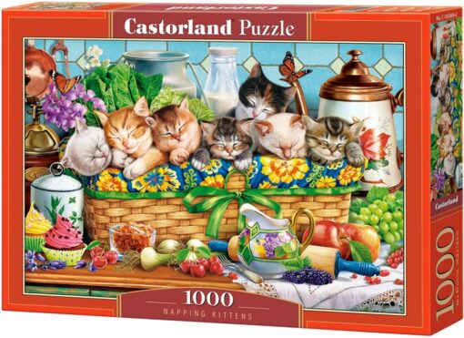 Пъзел Castorland 1000 части - Задрямали котенца