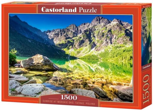 Пъзел Castorland 1500 части -  Изгрев при Морско око, Татри, Полша