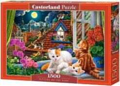 Пъзел Castorland 1500 части -  Котенца на покрива