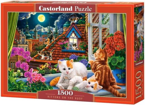 Пъзел Castorland 1500 части -  Котенца на покрива
