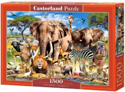 Пъзел Castorland 1500 части - Животните в Саваната