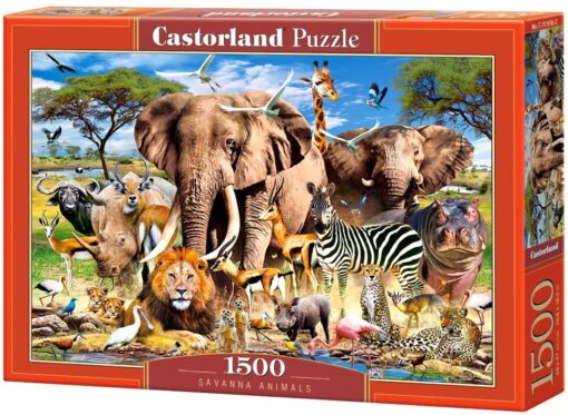 Пъзел Castorland 1500 части - Животните в Саваната