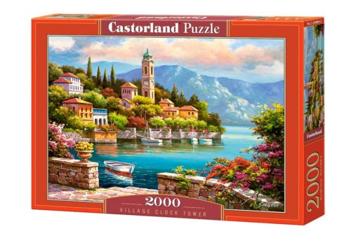 Пъзел Castorland от 2000 части - Селска часовникова кула