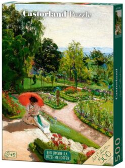 Пъзел Castorland от 500 части - Червен чадър, Йозеф Мехофер