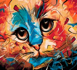 Рисуване по номера "Котешки очи" 40х50см с подрамка W5613