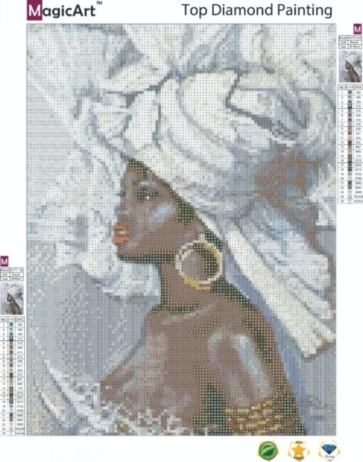 Диамантен гоблен “Йоланда" 40 х 50 cm, с кръгли мъниста + AB - Image 4