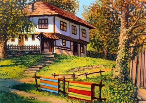 Комплект за Рисуване по Номера "Топлият обяд" (по оригинал на Дамян Петров)