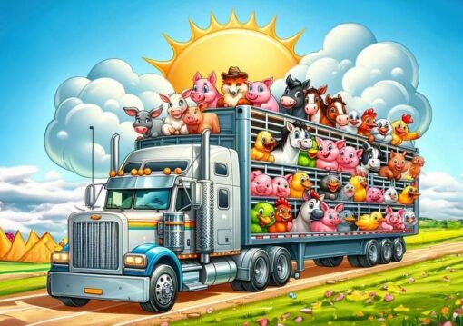 Пъзел Art Kids от 100 части - Пътешествие с камион - Image 2