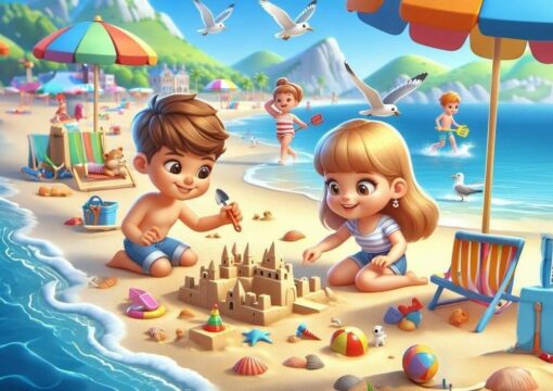 Пъзел Art Kids от 100 части - Плажна веселба - Image 2