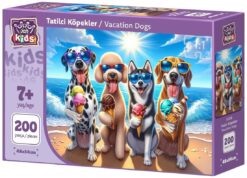 Пъзел Art Kids от 200 части - Кучета на ваканция