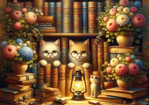 Пъзел Art Puzzle от 260 части - Библиотека на учените котенца - Image 2