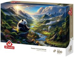 Пъзел Art Puzzle от 500 части - Спокойното убежище на пандата