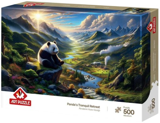 Пъзел Art Puzzle от 500 части - Спокойното убежище на пандата