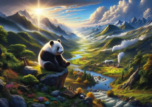 Пъзел Art Puzzle от 500 части - Спокойното убежище на пандата - Image 2