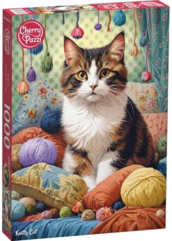 Пъзел Cherry Pazzi от 1000 части - Плетяща котка