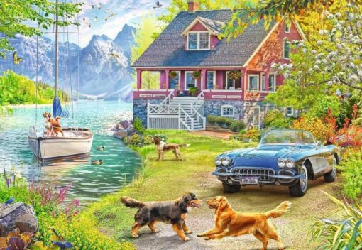 Пъзел Ravensburger от 200 XL части - Лятна къща край езерото - Image 2