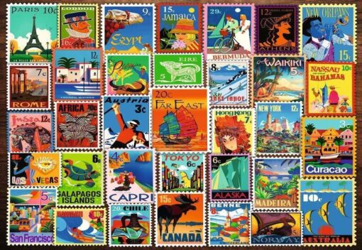 Пъзел Ravensburger от 200 XL части - Марки от пътувания - Image 2