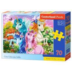 Пъзел 70 части -  Castorland Селфи на еднорози