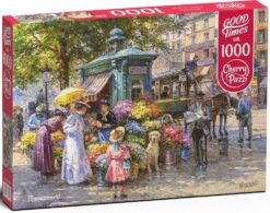 Пъзел Cherry Pazzi от 1000 части – На пазар за цветя