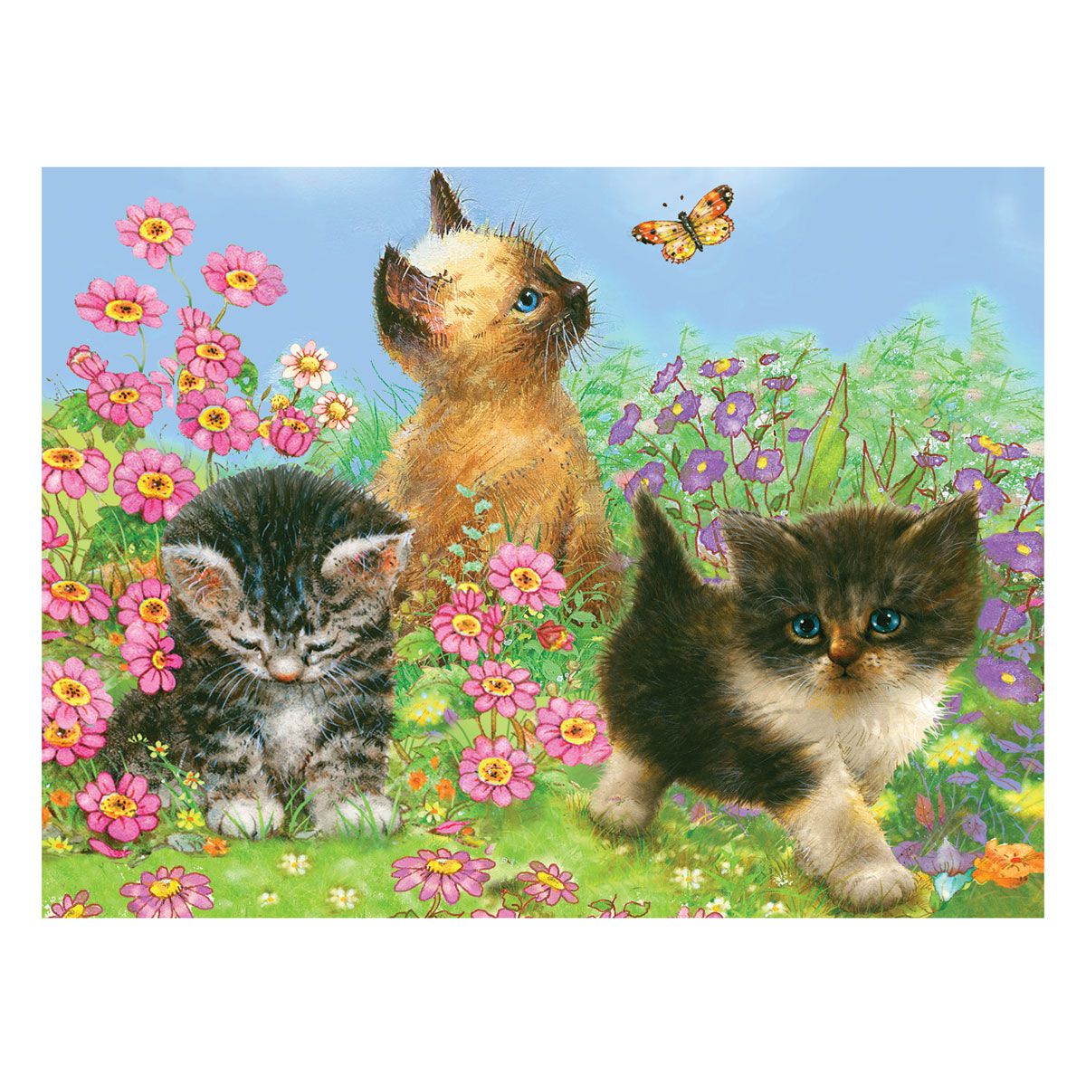 Рисуване по номера с цветни моливи 22х30 - Котенца