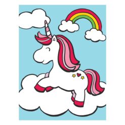 Рисуване по номера с акрилни бои - Моята първа рисунка - 22х30 - Еднорог