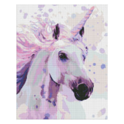 Диамантен гоблен - канава на подрамка 40 х 50 см.  - Еднорог