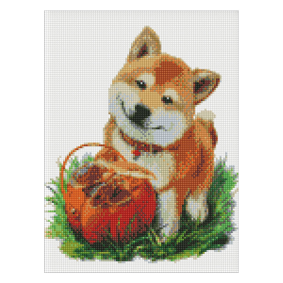 Диамантен гоблен - канава на подрамка 30 х 40 см - Лисиче