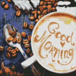 Диамантен гоблен - канава на подрамка 40 х 40 см. - Добро утро