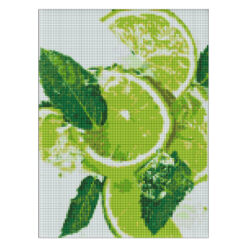 Диамантен гоблен - канава на подрамка 30 х 40 см - Лайм