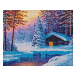 Диамантен гоблен - канава на подрамка 40 х 50 см. - Зима