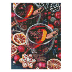 Диамантен гоблен - канава на подрамка 30 х 40 см - Празнични аромати