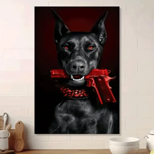 Плакат "Куче с пистолет" - винил, без рамка 40х60см - Image 2