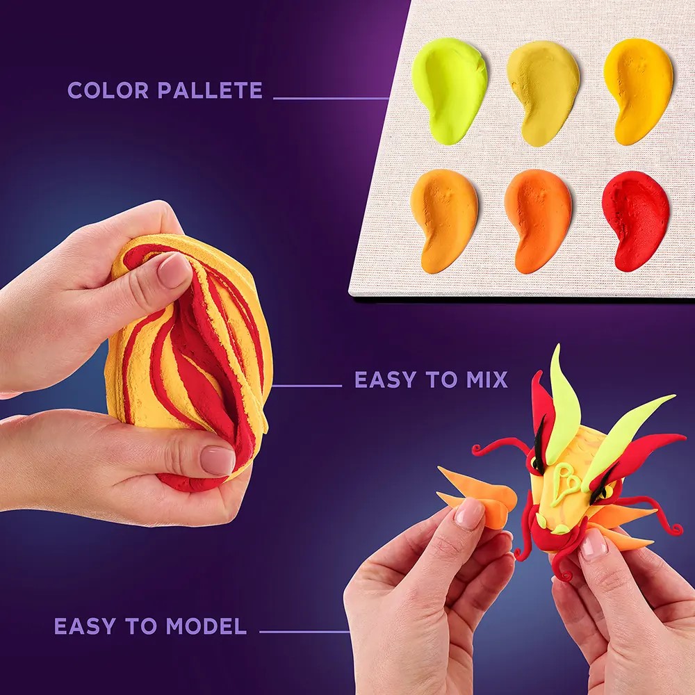 Творчески комплект за 3D картина с лек моделин - Manga - Огън - Image 5