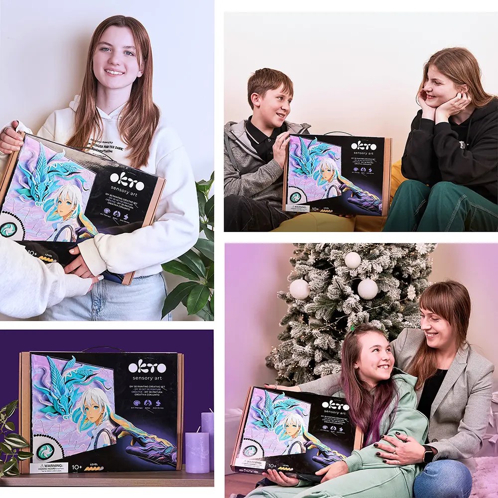 Творчески комплект за 3D картина с лек моделин - Manga - Въздух - Image 7