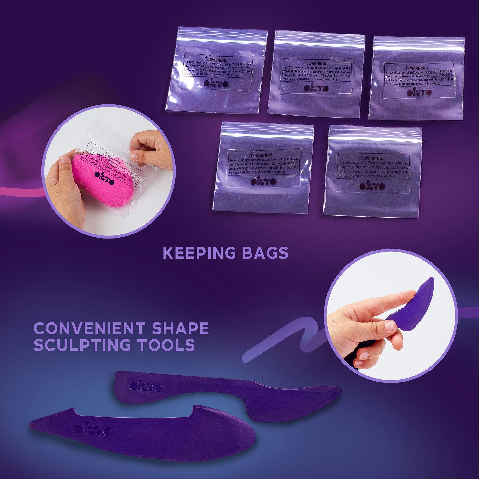 Творчески комплект за обемни фигури с лек моделин 36 цвята - Image 4