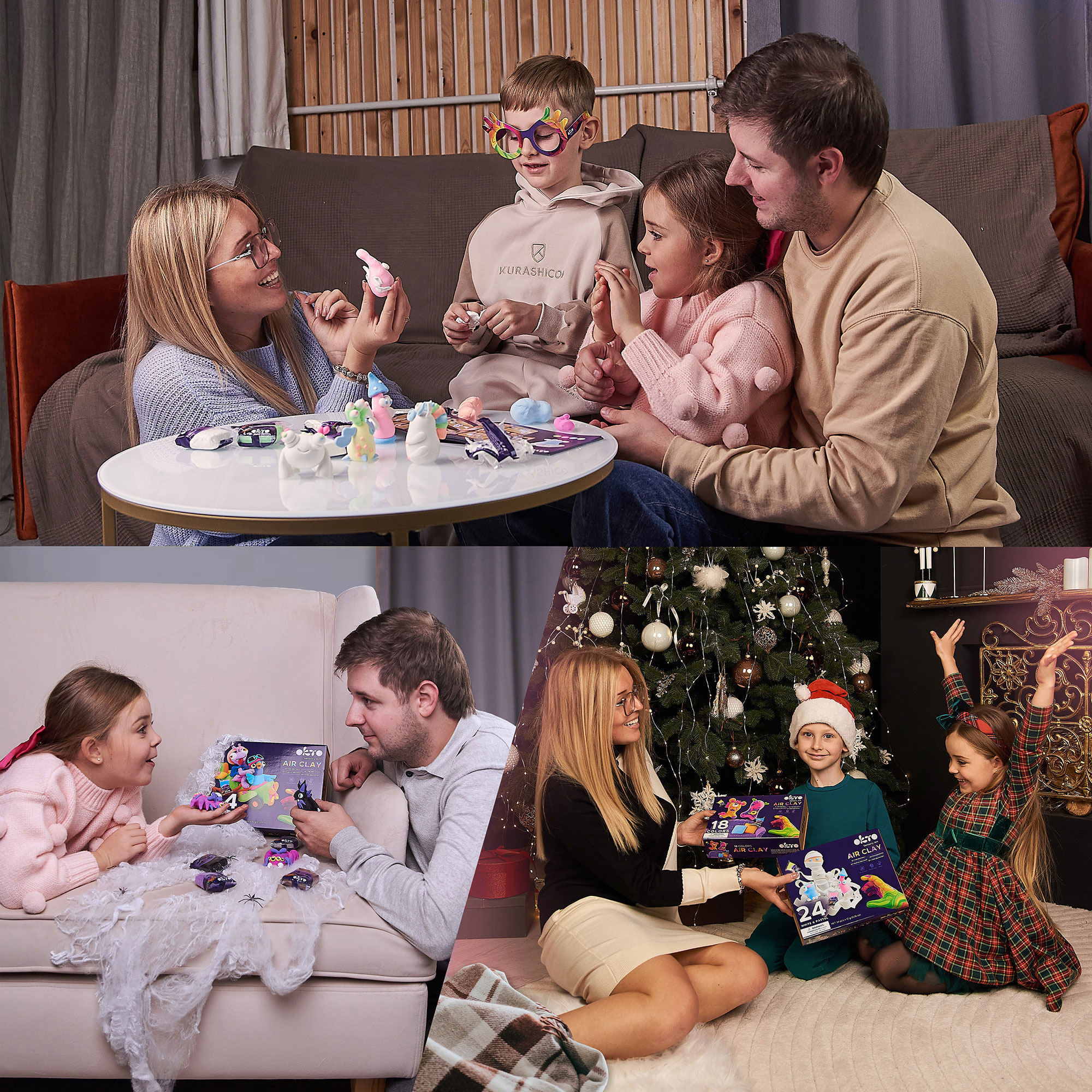 Творчески комплект за обемни фигури с лек моделин 36 цвята - Image 9