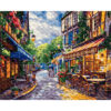 Рисуване по номера с акрилни бои върху платно на подрамка 40х50 см. - Френска уличка