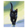 Рисуване по номера с акрилни бои върху платно на подрамка 40х50 см. - Котешка грация