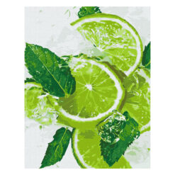 Рисуване по номера с акрилни бои върху платно на подрамка - 35х45 см. - Лайм