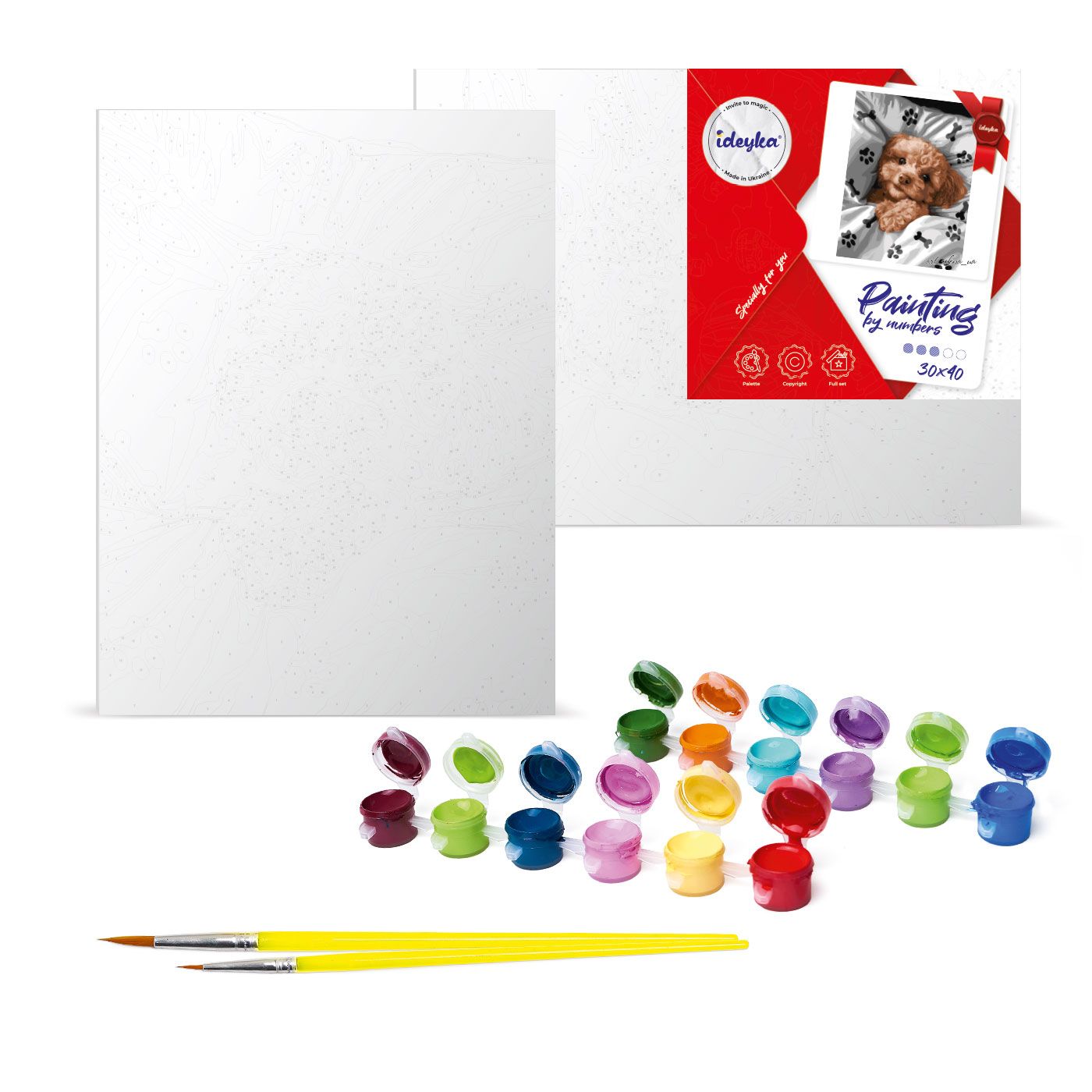 Pисуване по номера aкрилни бои върху платно на подрамка 30х40 см. - Котешки мечти - Image 2