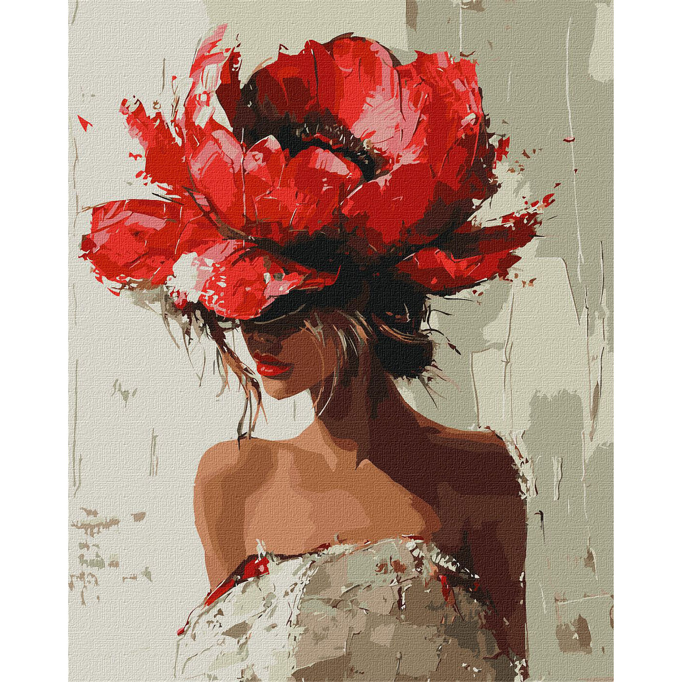 Рисуване по номера с акрилни бои върху платно на подрамка 40х50 см. - Нежно цвете