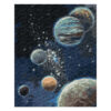 Рисуване по номера с акрилни бои върху платно на подрамка 40х50 см. - Неизследван космос